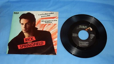 Rick Springfield Celebrate Youth  45 RPM Vinyl Record & Picture Sleeve - Image 1 of 4