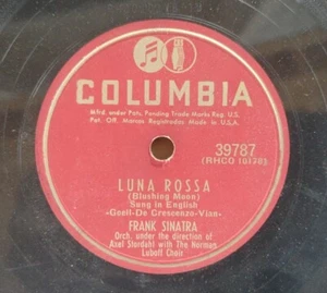 Frank Sinatra Luna Rossa / Tennessee Newsboy 78 Record 1952 - Picture 1 of 4