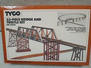 Tyco HO Scale 33-piece Bridge and Trestle Set No. 909 w/ Box T909 - Picture 1 of 5