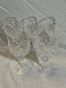 5 Waterford Powerscort Glasses Goblets Wine Water Stemware Crystal Luxury - Picture 1 of 7