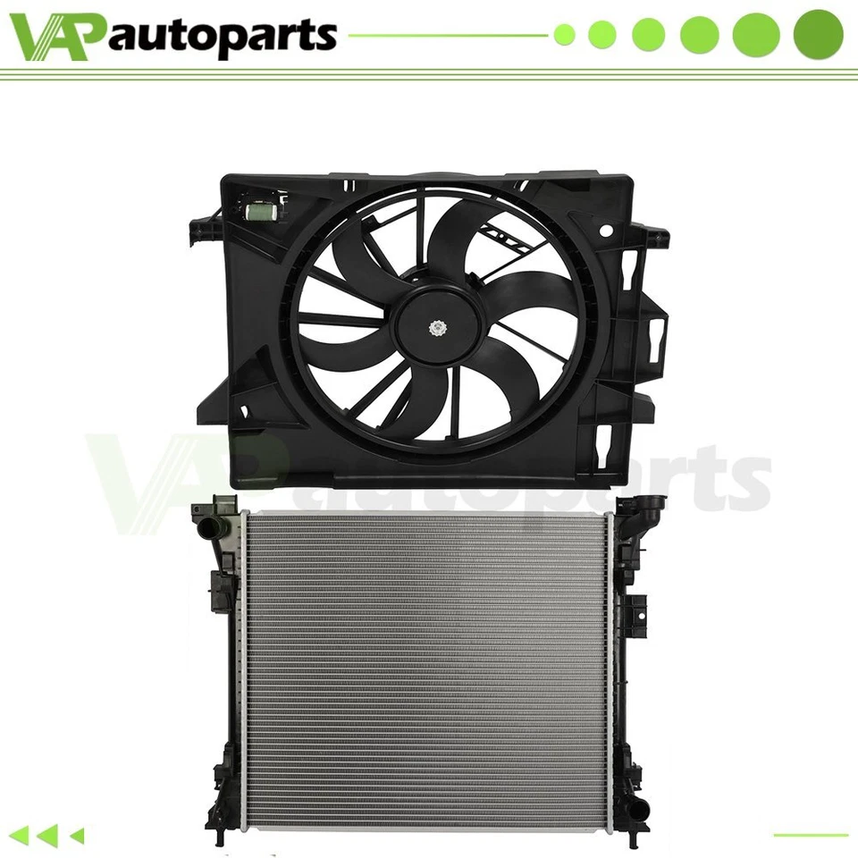 Kit de radiador y ventilador de refrigeración del motor para Chrysler Town & Country Ram C/V Foto 1 de 4
