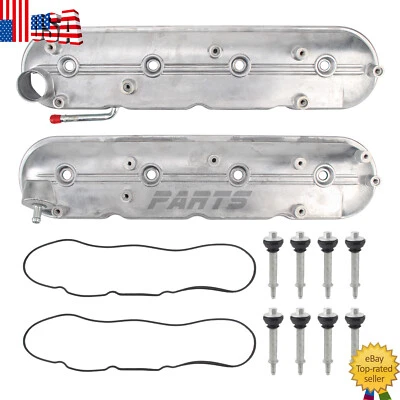 Aluminum Engine Valve Cover for Chevy Silverado GMC Sierra 4.8L 5.3L 5.7L 99-08 - Image 1 of 4