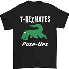 T-Rex Hates Push Ups Gym Funny Dinosaurs Mens T-Shirt 100% Cotton