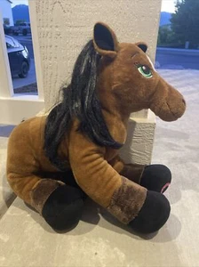 Build A Bear Horses and Hearts, Dark Brown with Black Hair/Mane, Green Eyes, BAB - Picture 1 of 4