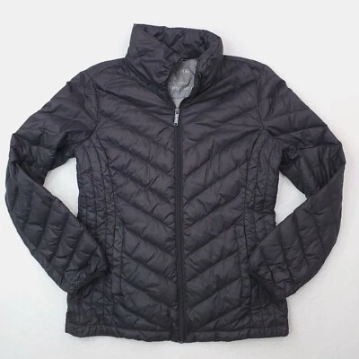London Fog Jacket Womens Small Black Quilted Lightweight Packable Down Coat - Image 1 of 4