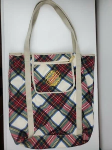 Ralph Lauren Plaid Tote Bag with Ralph Lauren embroidered crest - Picture 1 of 9