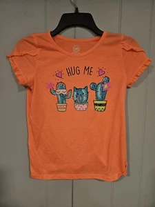 Wonder Nation Girls Short Sleeve Cactus Cat Hug Me T-Shirt Size XL (14-16) - Picture 1 of 4