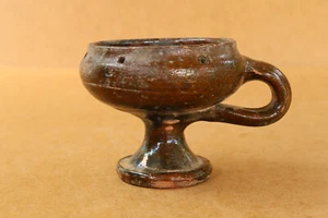 Vintage Pottery Antique Redware Clay Incense Burner Censer Christian Early 20th - Picture 1 of 8