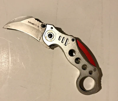 Karambit II Tactical Spring Assist Gray Blade Aluminum Handle - Image 1 of 4