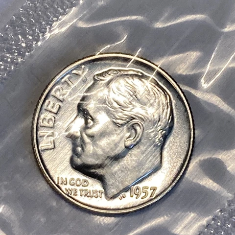 GEM PROOF 1957 Roosevelt Dime Philadelphia Mint Silver - Save on Multiple Coins! Cover