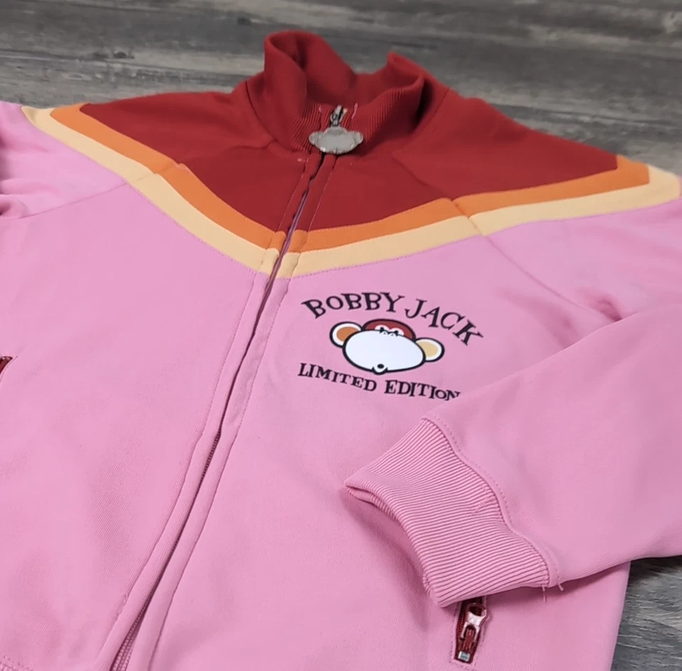 Chaqueta De Colección Y2k Bobby Jack Edición Limitada Niñas Jóvenes Mediana Cremallera Completa Rosa Foto 1 de 4