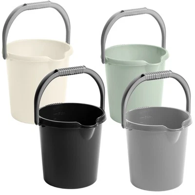 Eimer Ausguss und Henkel 5 / 10 Liter Putzeimer Haushalt Küche Kunststoff Eimer - Bild 1 von 4