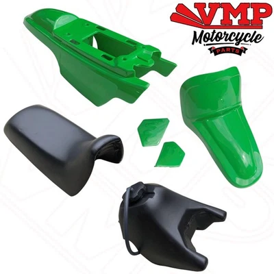Kit de carenado de carrocería Yamaha PW50 PY50 plástico guardabarros delantero trasero tanque de combustible asiento verde Foto 1 de 4