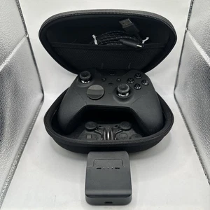Xbox One Elite Series 2 Wireless Controller + Case, Charge & Extras • Black - Picture 1 of 13