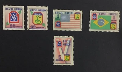 BRAZIL 1945 VF-XF MNH Sc#635-639     (W47) - Image 1 of 2