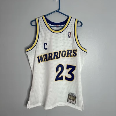 Golden State Warriors Mitch Richmond Jersey Mens Large White NBA Mitchell & Ness - Image 1 of 4
