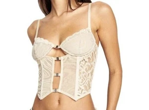 I.AM.GIA Elena Korsett Top creme Spitze verstellbar Spaghettiträger SEXY Gr. XS - Bild 1 von 11