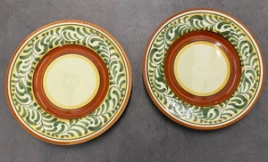 Pier 1 Hand Painted Umbrina Salad Plate Set Of 2 . Italy. - Picture 1 of 7