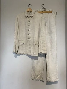 1920/30s German Linen Herringbone Suit John Alexander Skelton Paul Harnden - Picture 1 of 7