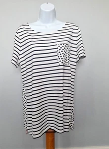 Boden Patterned Cotton Short Sleeve Top T Shirt Size 18 FREE POST - Picture 1 of 6