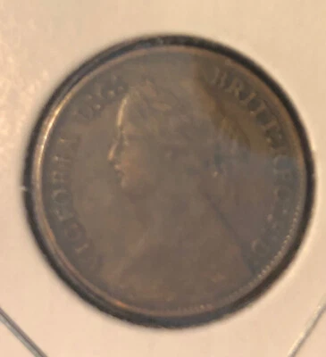1868 Great Britain Farthing Bronze Coin-Victoria-KM#747.2 - Image 1 of 4