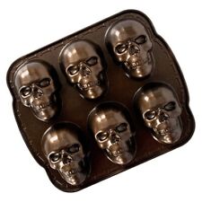 Ware Halloween Bakeware Haunted Skull Cakelet Pan, Bronze S4V45905