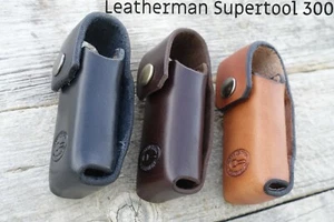 Leather Sheath for Leatherman SUPERTOOL 300 Full Grain Leather. HIDDIN USA - Picture 1 of 12
