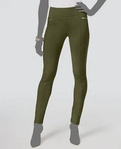 INC Women's Green Stretch Pull-ON Moto Skinny-Leg Trousers Pants Size 0 - Picture 1 of 2