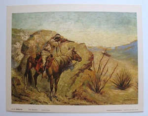 1960's FREDERIC REMINGTON "THE APACHE" VINTAGE ART ORIGINAL PRINT 14x18 P-2530 - Picture 1 of 7