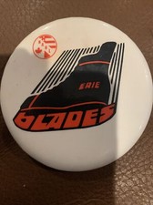 Vintage Erie (PA) Blades Hockey Pinback Button North American Hockey League NAHL