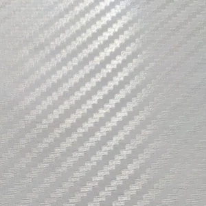 3D White Carbon Fibre Vehicle Vinyl Car Wrap - BUBBLE FREE Vehicle Film Sticker - Picture 1 of 5