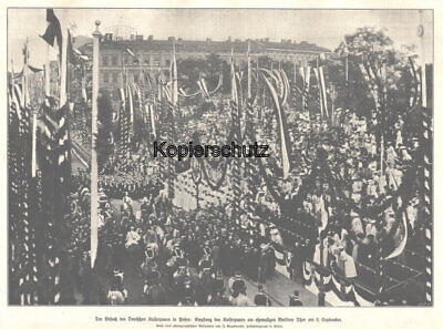  Besuch Des Deutschen Kaiserpaars In Posen  Polen-Poznan Orig.Phototypie V.1902 • 22€