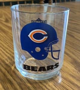 Chicago Bears NFL Drinking Glass 12 Ounces, 3.75" Height, 3" Diameter, Helmet - Picture 1 of 7