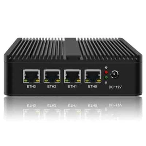 Fanless pfSense Router Celeron J4125 Mini PC 4 LAN 2.5G Intel i226 2500M Virtual - Picture 1 of 19