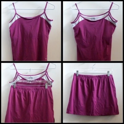 Wilson Plum & White 2 Piece Set Built in Shorts Women's Size Medium #A2938 - Image 1 of 4
