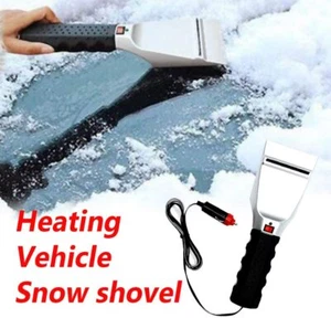 12V Car Winter Cigarette Lighter Snow Shovel Electric Heated Ice Scraper - Picture 1 of 24