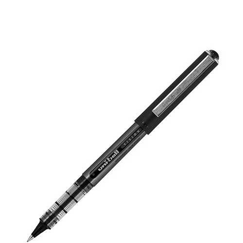 Uniball Vision Rollerball Pen 0.5mm Micro Point Black Ink Office School Home - Image 1 of 1