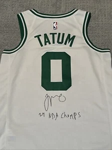 Jayson Tatum Signed Celtics Jersey Official Inscription Authentic Auto Coa BAS - Picture 1 of 4