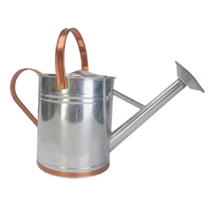 Panacea 84895 Watering Can, Galvanized Steel, Copper/Silver, 2 Gallon - Picture 1 of 1