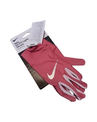Guantes para correr Nike para mujer ligeros Dri Fit Tech rosa/plateado talla S 129862 Foto 1 de 3