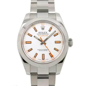 ROLEX Milgauss 116400 Serial V Automatic White Dial Mens Watch 90237669 - Picture 1 of 7