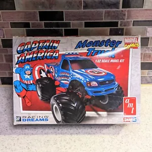 AMT Captain America Monster Truck 1:32 Scale Model Truck Racing Dreams 857 12 - Picture 1 of 3