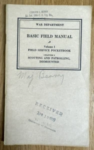 1939 WWII US War Department Scouting & Patrolling, Dismounted - Imagen 1 de 21