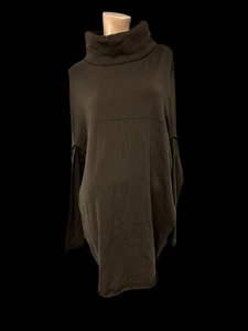 Vestido Suéter Annette Gortz Marrón Tejido Cuello Alto Rollo Pequeño Mediano Alemania - Imagen 1 de 8