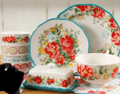 Pioneer женщина тарелки посуда набор винтажный цветочный блюдо чаша масло столовая посуда - Изображение 1 из 4