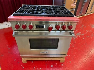 36” Wolf Dual Fuel LP Range DF366 (Used Liquid Propane) - Picture 1 of 10