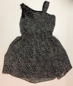 BCX Girls' Dress, Black, White, And Gray Heart Pattern Size 14 - Picture 1 of 4
