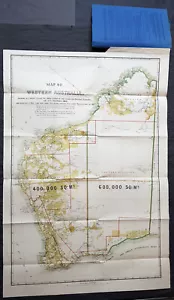 1890 John Forrest Large Antique Folding Map of Western Australia Pastoral Leases - Picture 1 of 6