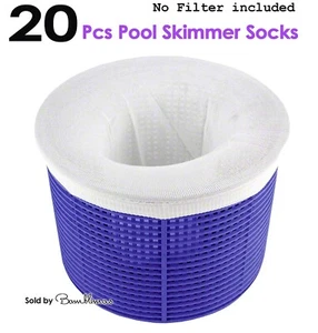 Paquete de 20 calcetines skimmer para piscina, ahorradores de estanque limpieza elimina pequeños escombros, pelos de perro - Imagen 1 de 7