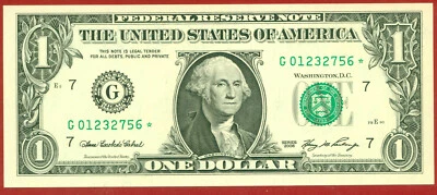 US 2006    1 Dollar  ( G 756 STAR )  World paper money currency banknotes. - Image 1 of 3